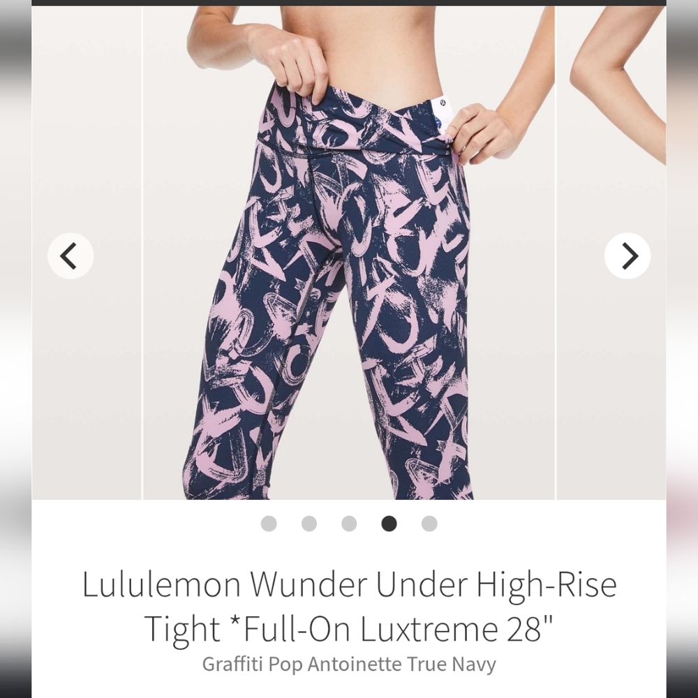 🍋🔥Lululemon WunderUnder 28" SPELL OUT! Size 6